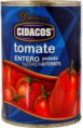 TOMATE EN CONSERVA CIDACOS ENTERO 850ML